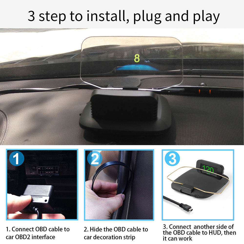 HUD Armaturenbrett HUD Spiegel GPS Reisecomputer Geschwindigkeit Projektor