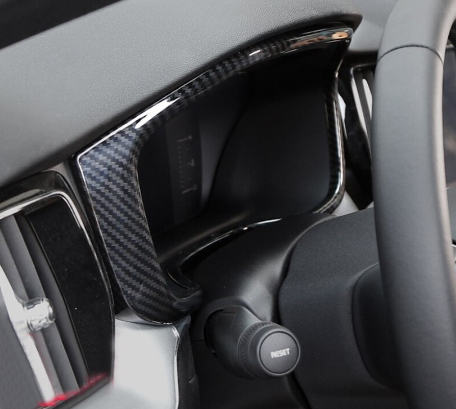 Volvo XC60 SPA Chrom Carbon Mittelkonsole Armaturenbrett Geschwindigkeitsmesser