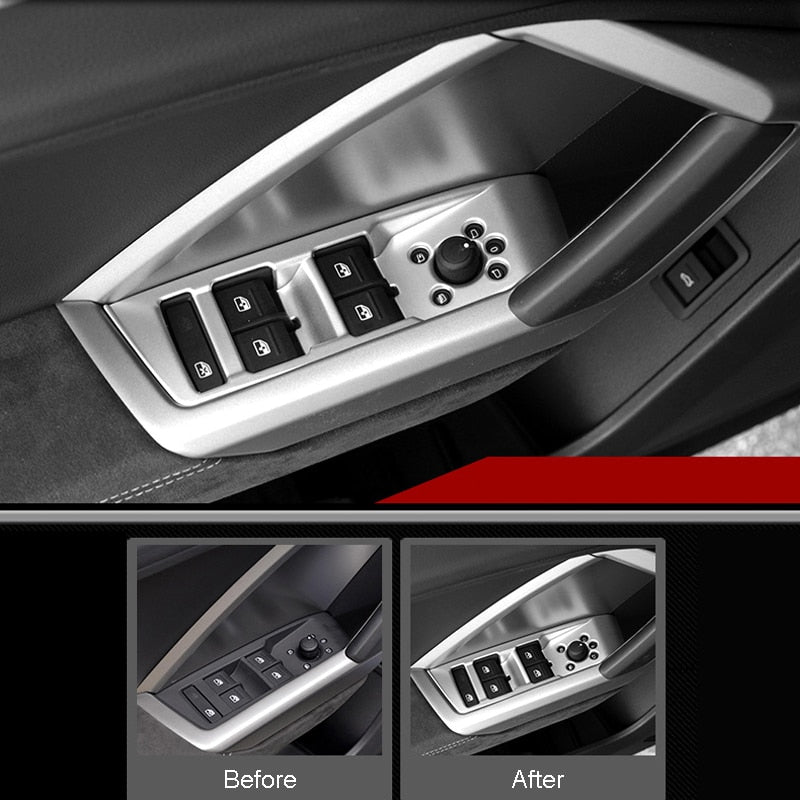 Audi Q3 F3 Chrom Fenster Heber Schalter Knopfe Abdeckung