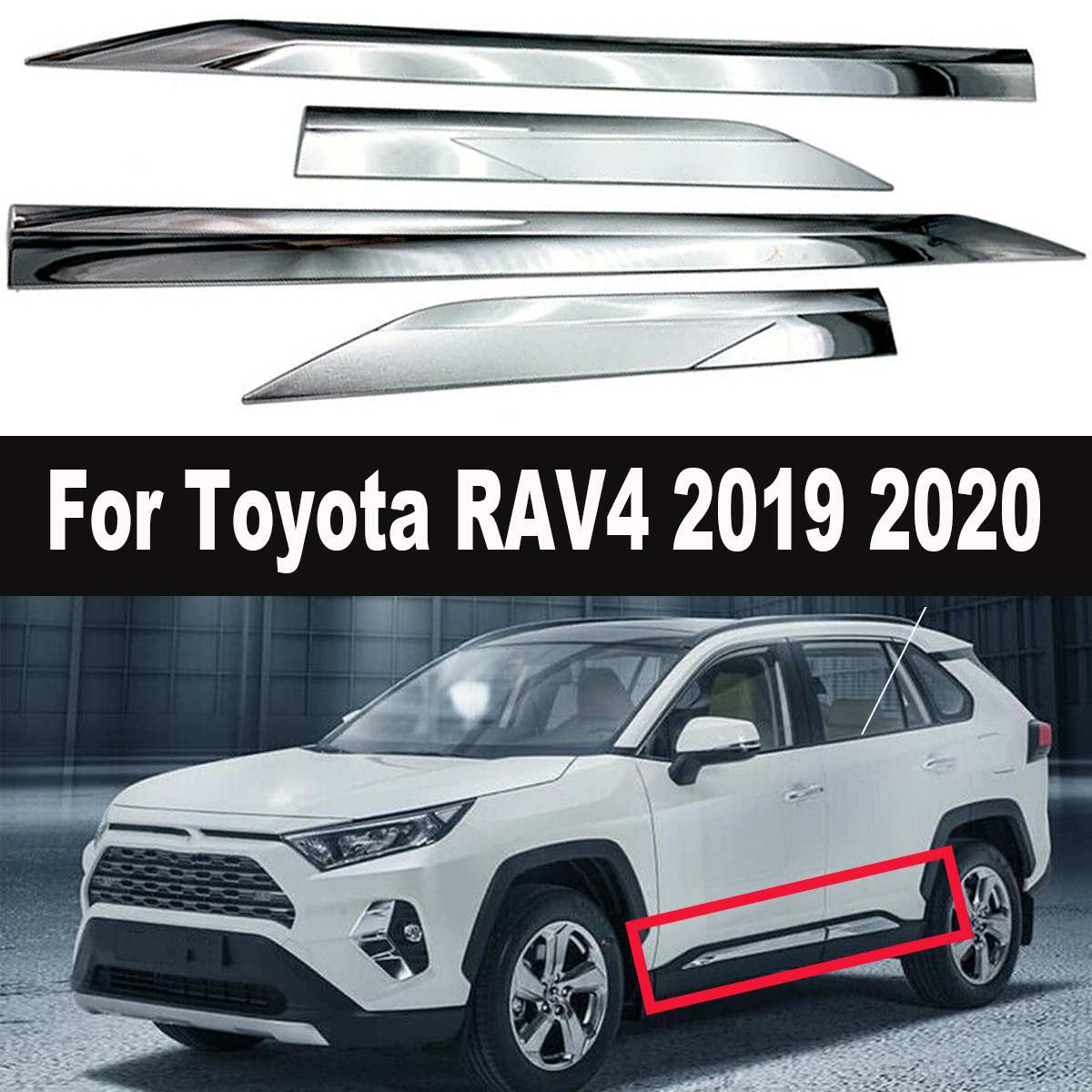 Toyota RAV4 XA50 Chrom Zierleisten Seitenzierleisten Türleisten