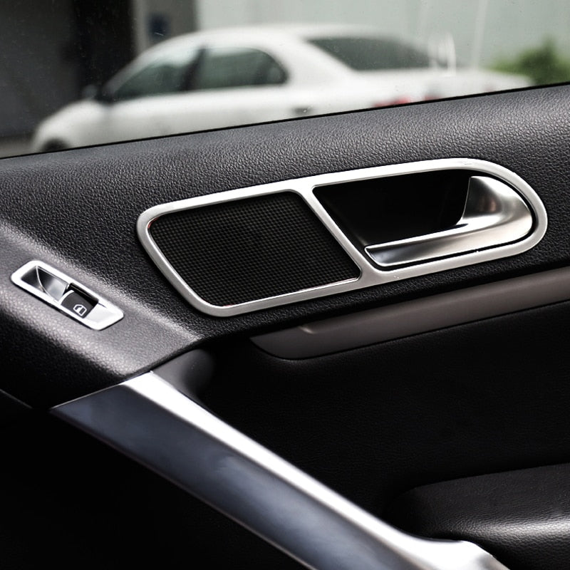 VW Tiguan PQ35 Edelstahl Türgriff Innen Abdeckung Blende Rahmen