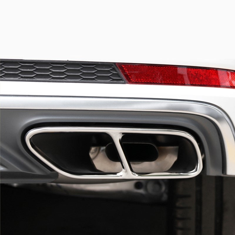 Audi A4 B9 Edelstahl Auspuff Blende Endrohr Schalldämpfer Abdeckung