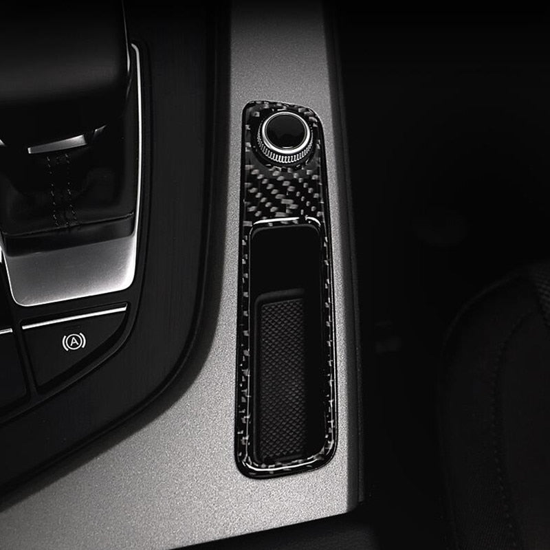 Audi A4 A5 B9 Carbon Schaltehebel Ablagekasten Mittelkonsole Abdeckung