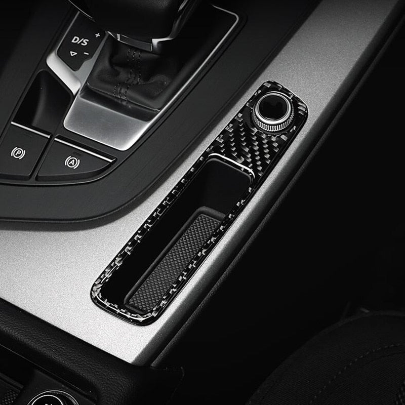 Audi A4 A5 B9 Carbon Schaltehebel Ablagekasten Mittelkonsole Abdeckung