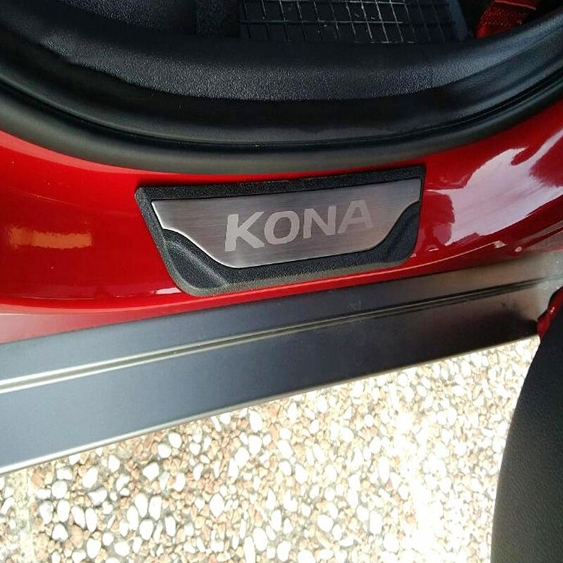 Hyundai Kona Edelstahl Einstiegs Leisten Tür Schweller Zierleisten Abdeckung