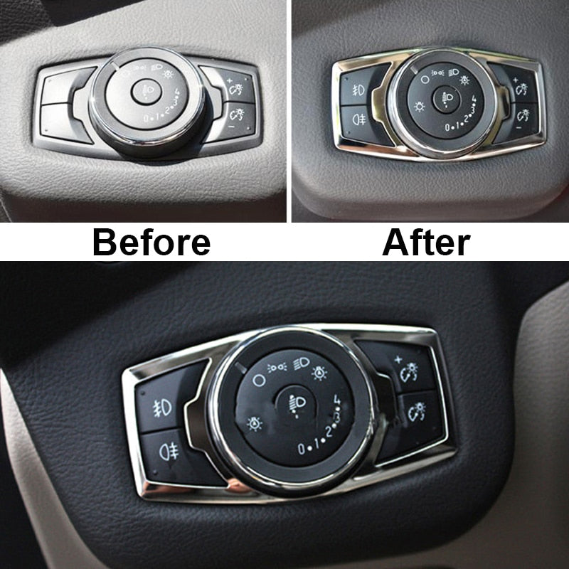 Ford Kuga Chrom Armaturenbrett Licht Schalter Abdeckung Rahmen