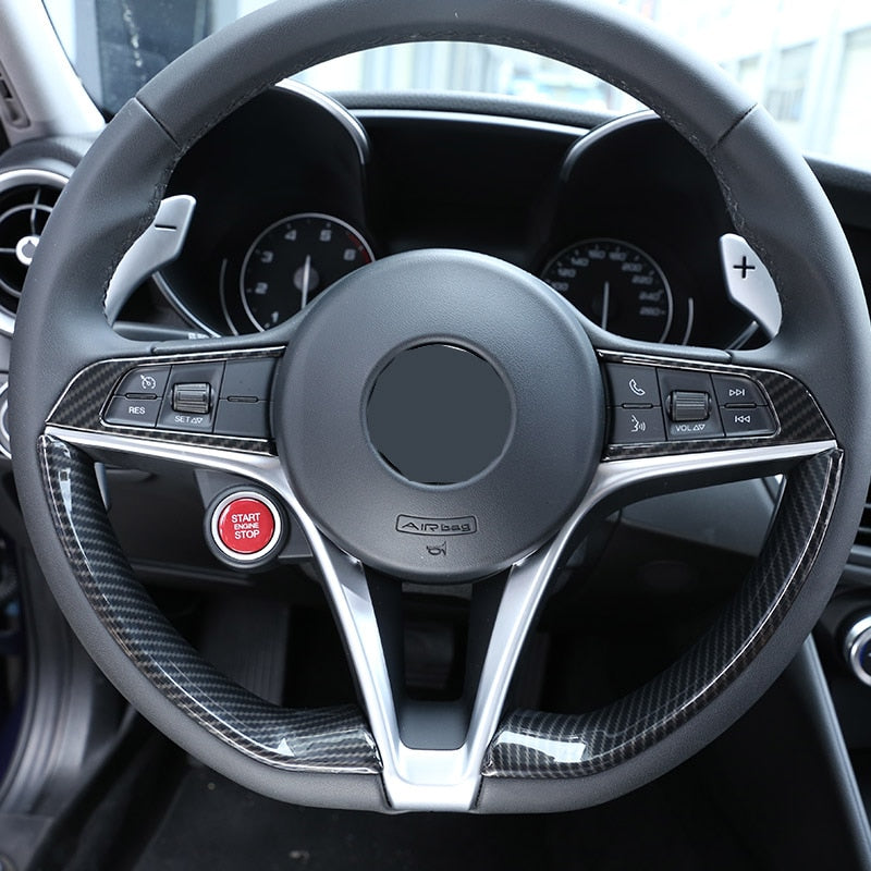 Alfa Romeo Giulia Stelvio Lenkrad Tasten Knopfe Abdeckung