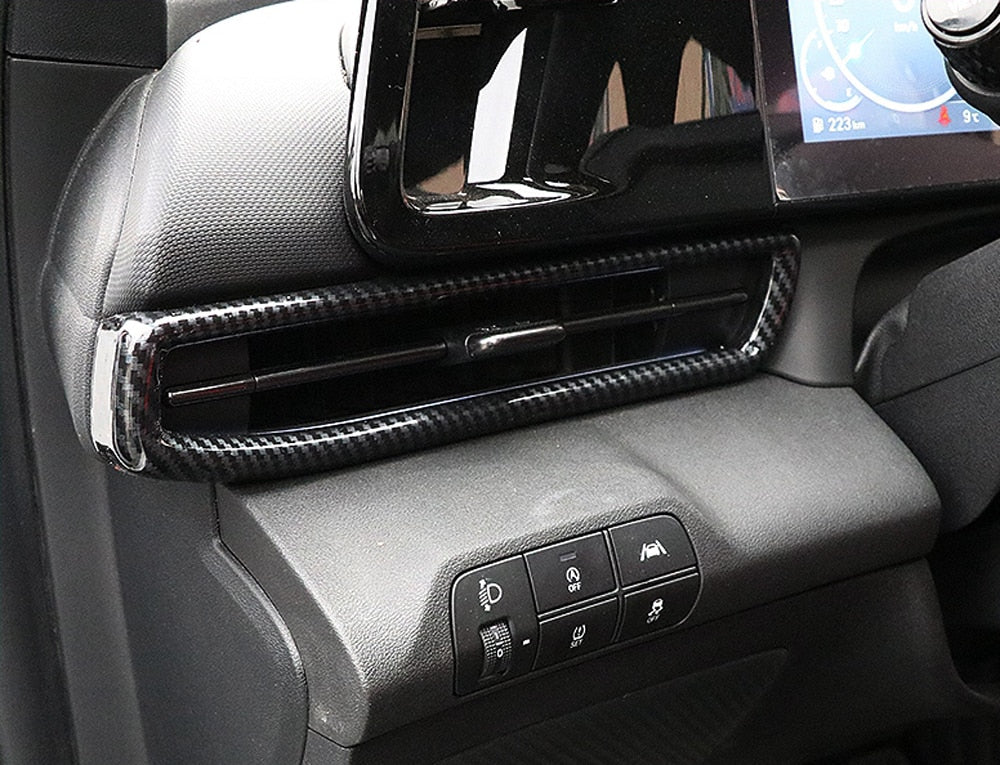 Hyundai Elantra CN7 Mittelkonsole Luftdüsen Lüftungsgitter Lüftungsschacht Rahmen Abdeckung