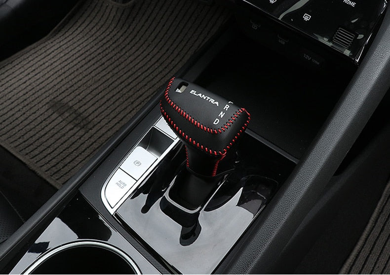 Hyundai Elantra CN7 Leder Schaltknauf Schalthebel Abdeckung für Automatik