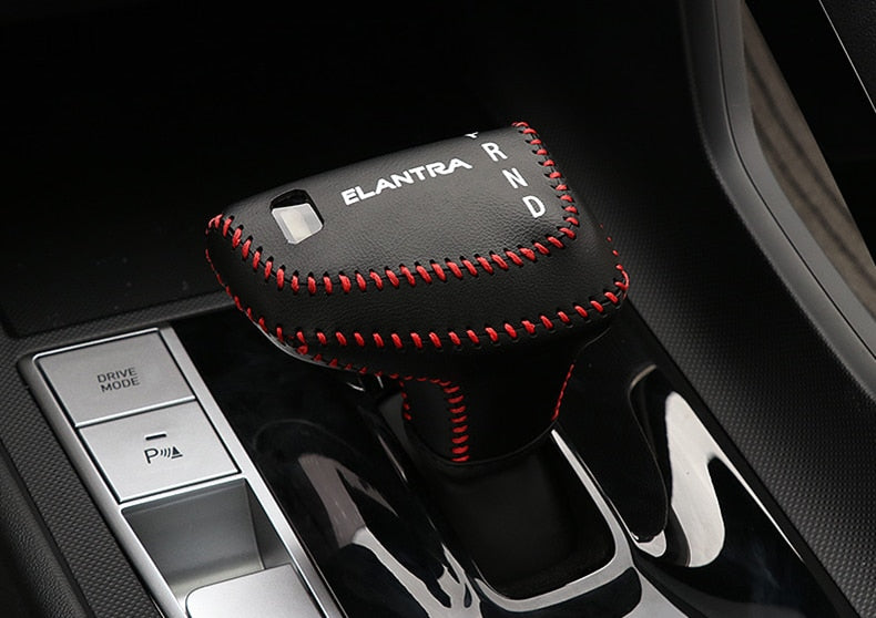 Hyundai Elantra CN7 Leder Schaltknauf Schalthebel Abdeckung für Automatik
