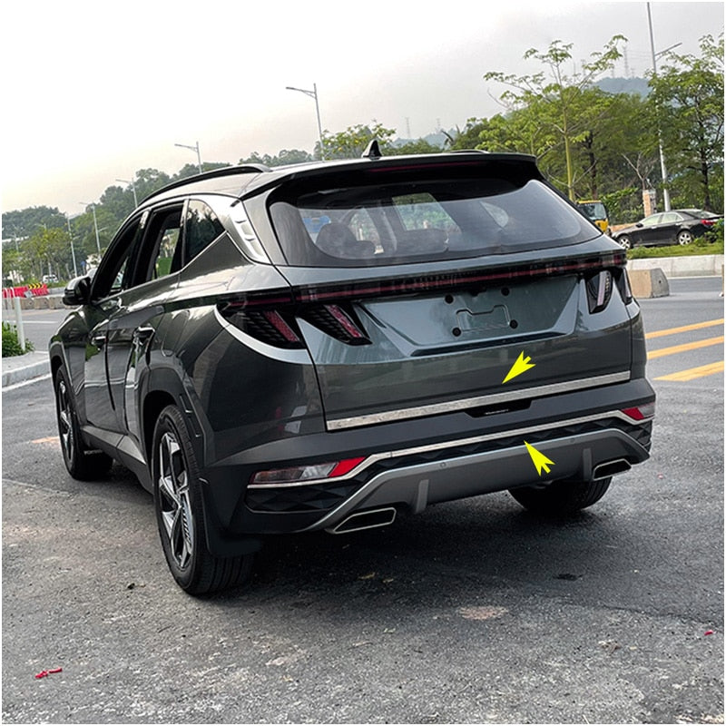 Hyundai Tucson NX4 Kofferraum Gepäckraum Stoßstange Schutz Hinten Leiste