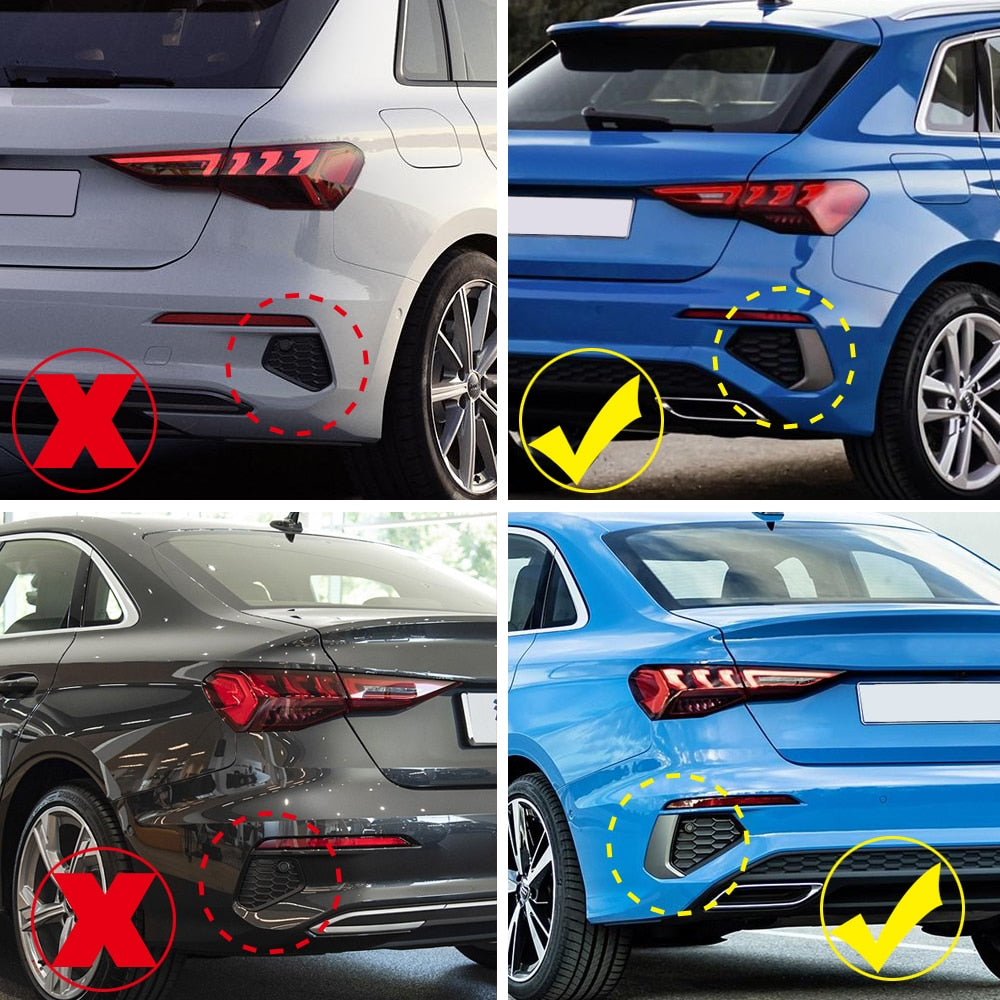 Audi A3 8Y Nebelscheinwerfer Licht Hinten Abdeckung Rahmen