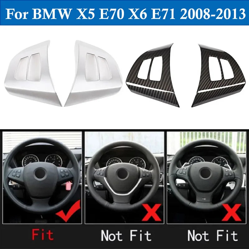 BMW X5 E70 X6 E71 Lenkrad Tasten Lenkradbezug Abdeckung Rahmen