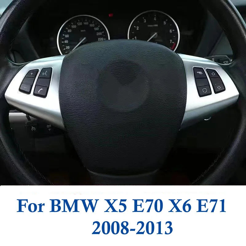 BMW X5 E70 X6 E71 Lenkrad Tasten Lenkradbezug Abdeckung Rahmen