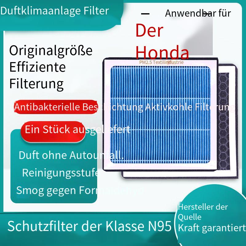 Geeignet für Honda Duft-Klimaanlagenfilter, Aktivkohle N95-Grad, Auto-Klimaanlagenfilter, PM2.5-Filterung