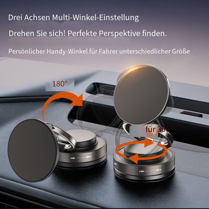 2025 Magnetische Handyhalterung Auto – Magsafe-kompatibel mit Vakuumsaugnapf & kabelloser Ladefunktion, Universal für iPhone & Android