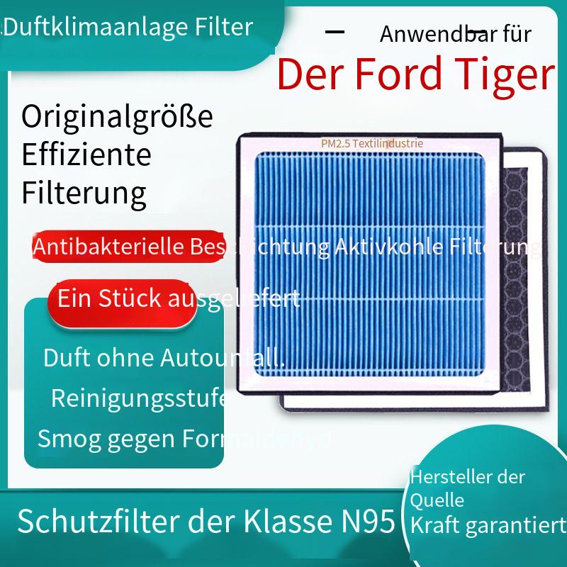 Geeignet für Ford Duft-Klimaanlagenfilter, Aktivkohle N95-Grad, Auto-Klimaanlagenfilter, PM2.5-Filterung