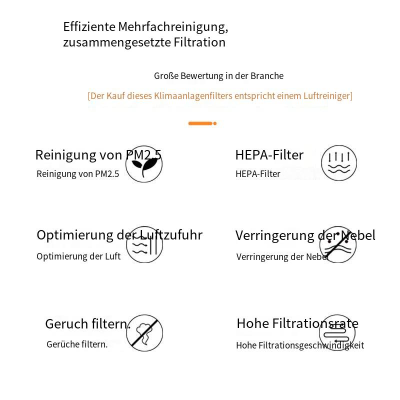 Geeignet für Cadillac Duft-Klimaanlagenfilter, Aktivkohle N95-Grad, Auto-Klimaanlagenfilter, PM2.5-Filterung