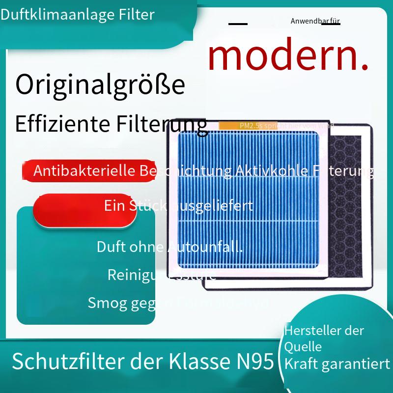 Geeignet für Hyundai Duft-Klimaanlagenfilter, Aktivkohle N95-Grad, Auto-Klimaanlagenfilter, PM2.5-Filterung