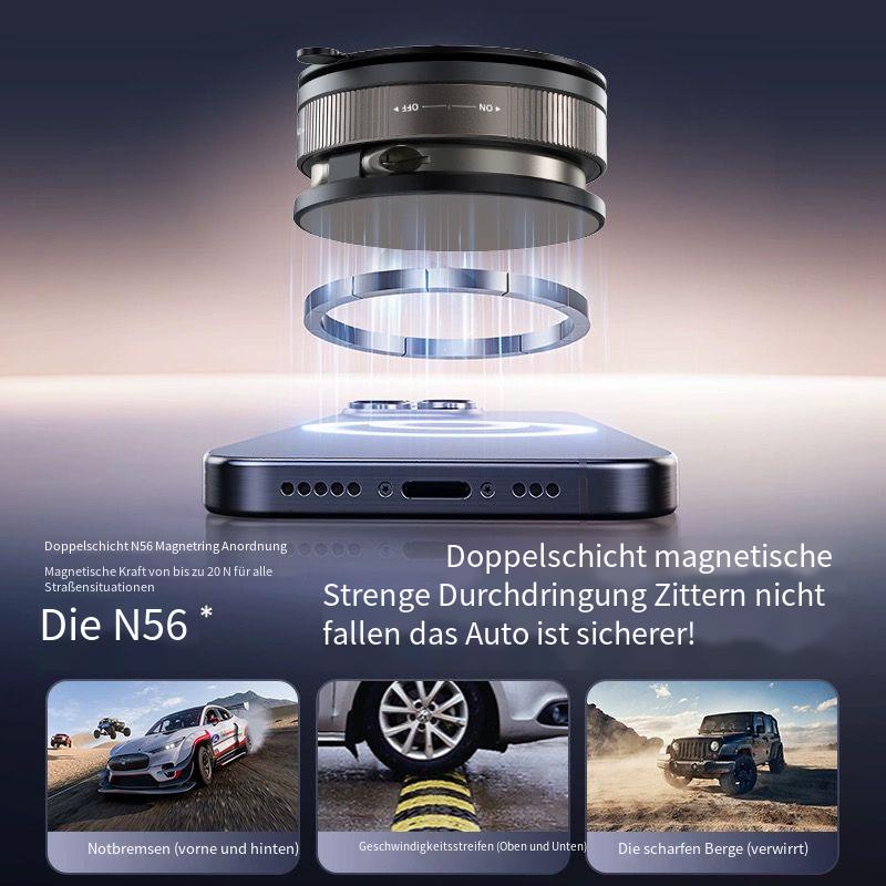 2025 Magnetische Handyhalterung Auto – Magsafe-kompatibel mit Vakuumsaugnapf & kabelloser Ladefunktion, Universal für iPhone & Android
