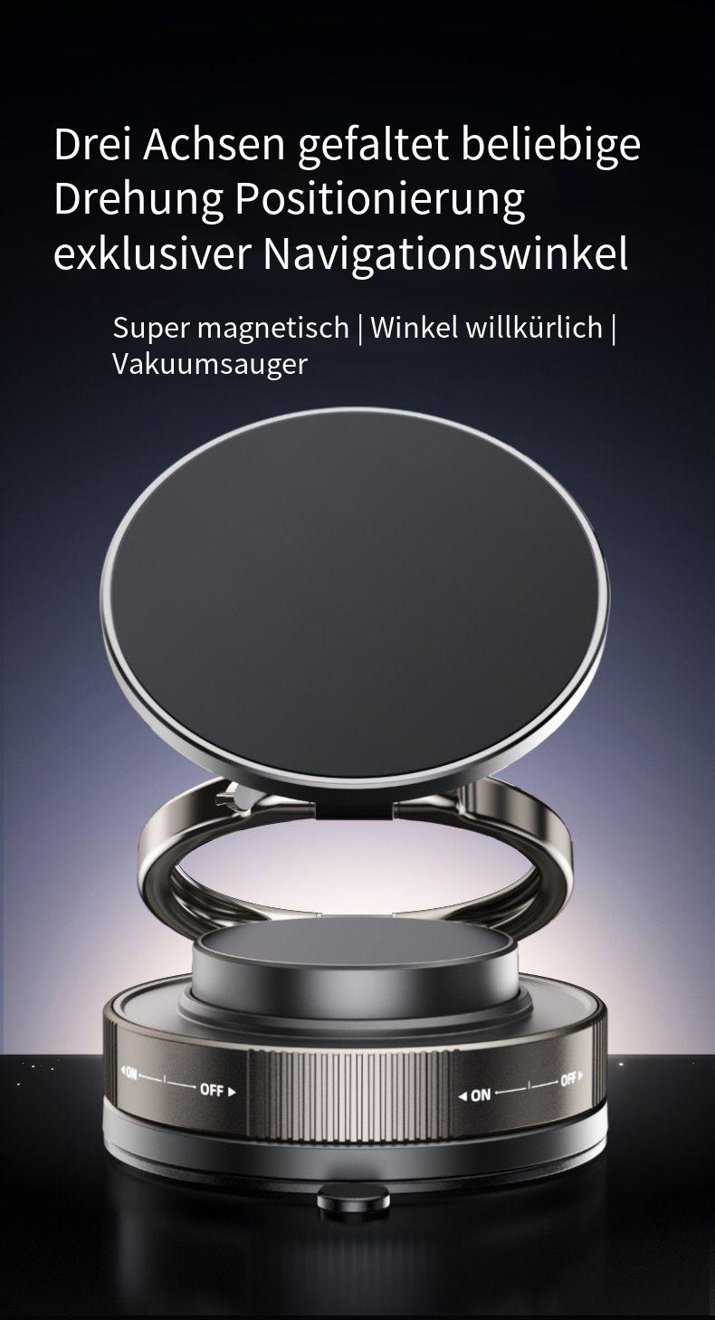 2025 Magnetische Handyhalterung Auto – Magsafe-kompatibel mit Vakuumsaugnapf & kabelloser Ladefunktion, Universal für iPhone & Android