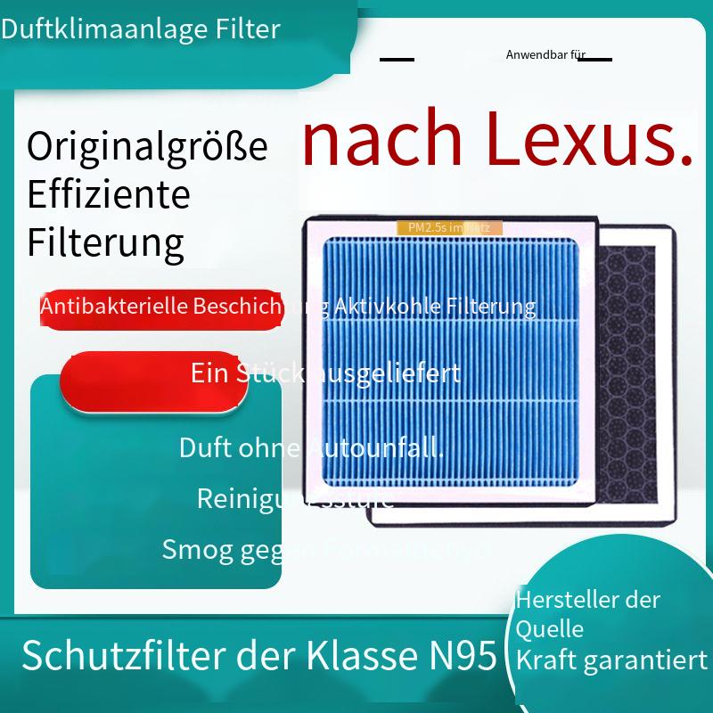 Geeignet für Lexus Duft-Klimaanlagenfilter, Aktivkohle N95-Grad, Auto-Klimaanlagenfilter, PM2.5-Filterung