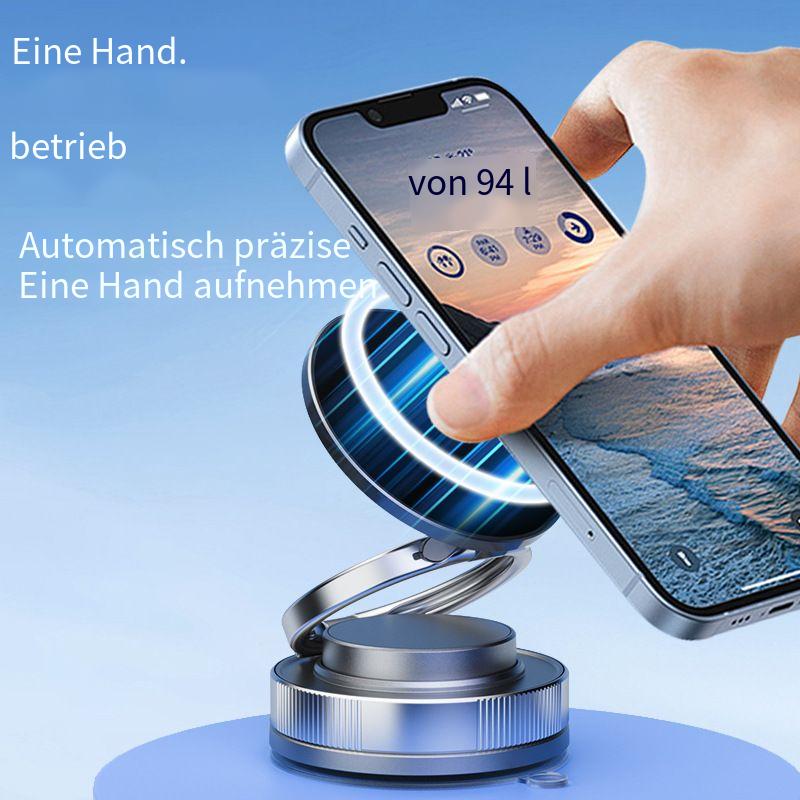 Magnetische Handyhalterung fürs Auto – Magsafe-kompatibel, drehbar & faltbar, starker Vakuumsauger, rückstandsfrei, Epoxidharz-Design