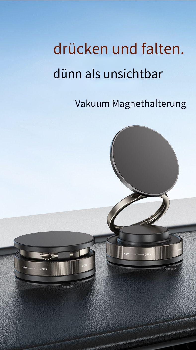 2025 Magnetische Handyhalterung Auto – Magsafe-kompatibel mit Vakuumsaugnapf & kabelloser Ladefunktion, Universal für iPhone & Android