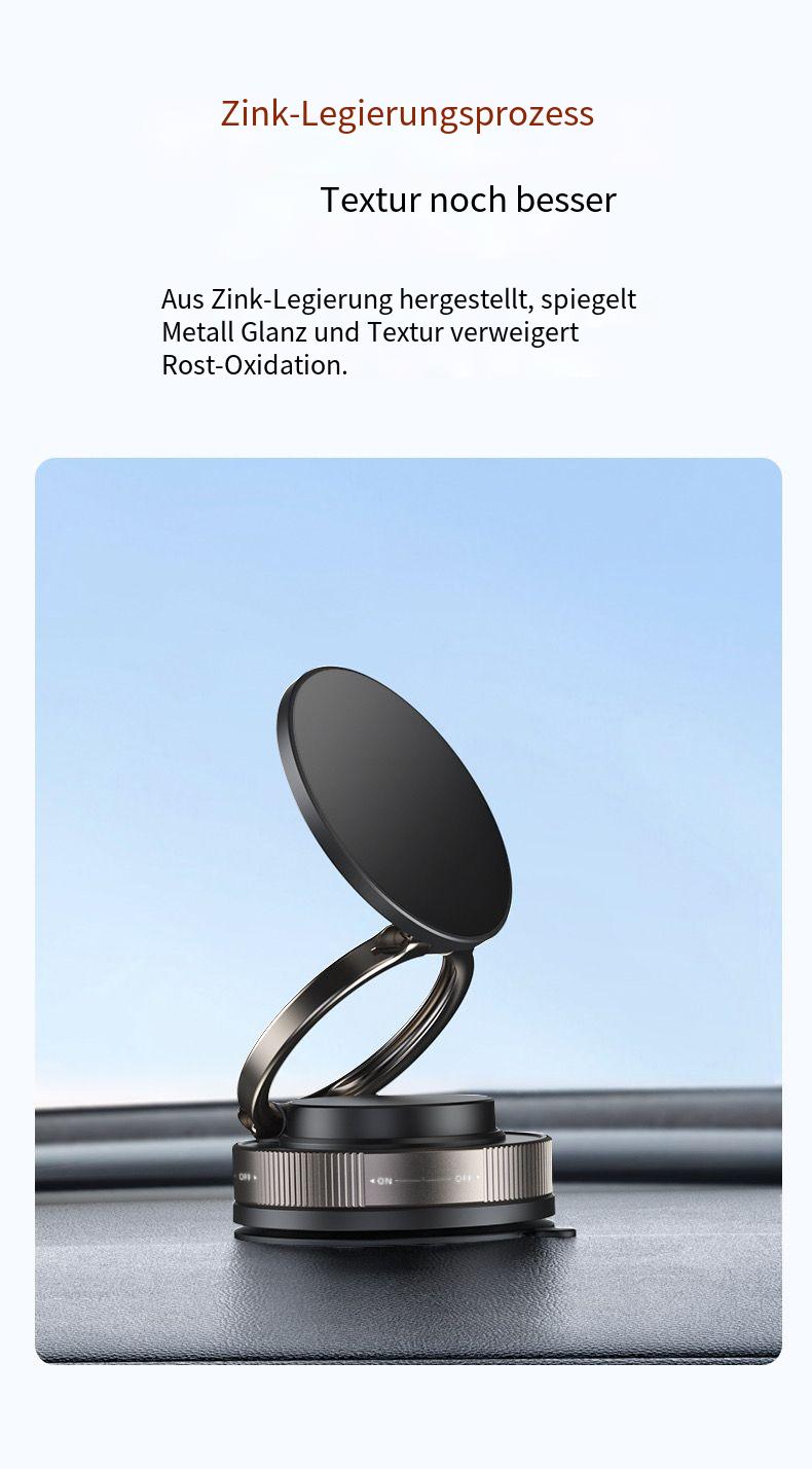 2025 Magnetische Handyhalterung Auto – Magsafe-kompatibel mit Vakuumsaugnapf & kabelloser Ladefunktion, Universal für iPhone & Android