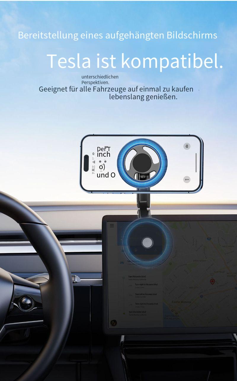 Magsafe Auto Handyhalterung 2025 – Magnetisch, drehbar & faltbar, aus Aluminium, selbstklebende Montage