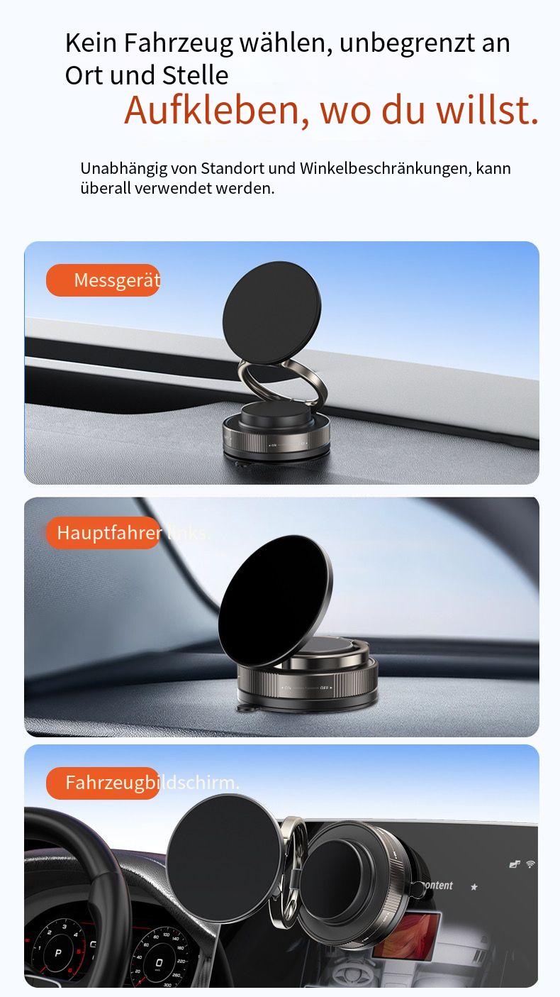 2025 Magnetische Handyhalterung Auto – Magsafe-kompatibel mit Vakuumsaugnapf & kabelloser Ladefunktion, Universal für iPhone & Android