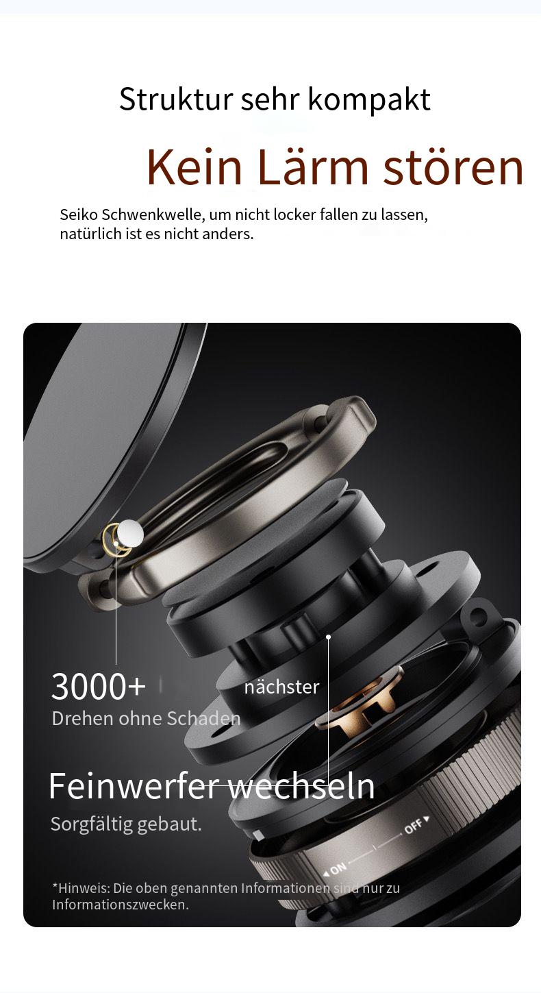 2025 Magnetische Handyhalterung Auto – Magsafe-kompatibel mit Vakuumsaugnapf & kabelloser Ladefunktion, Universal für iPhone & Android