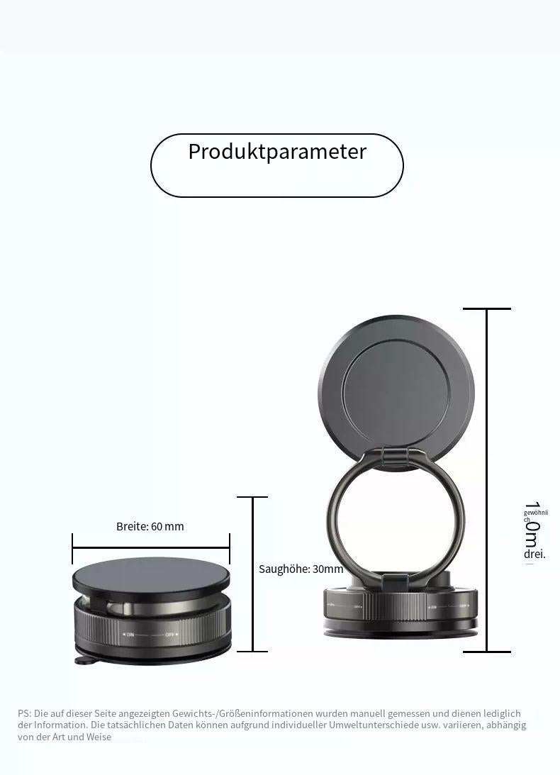 2025 Magnetische Handyhalterung Auto – Magsafe-kompatibel mit Vakuumsaugnapf & kabelloser Ladefunktion, Universal für iPhone & Android