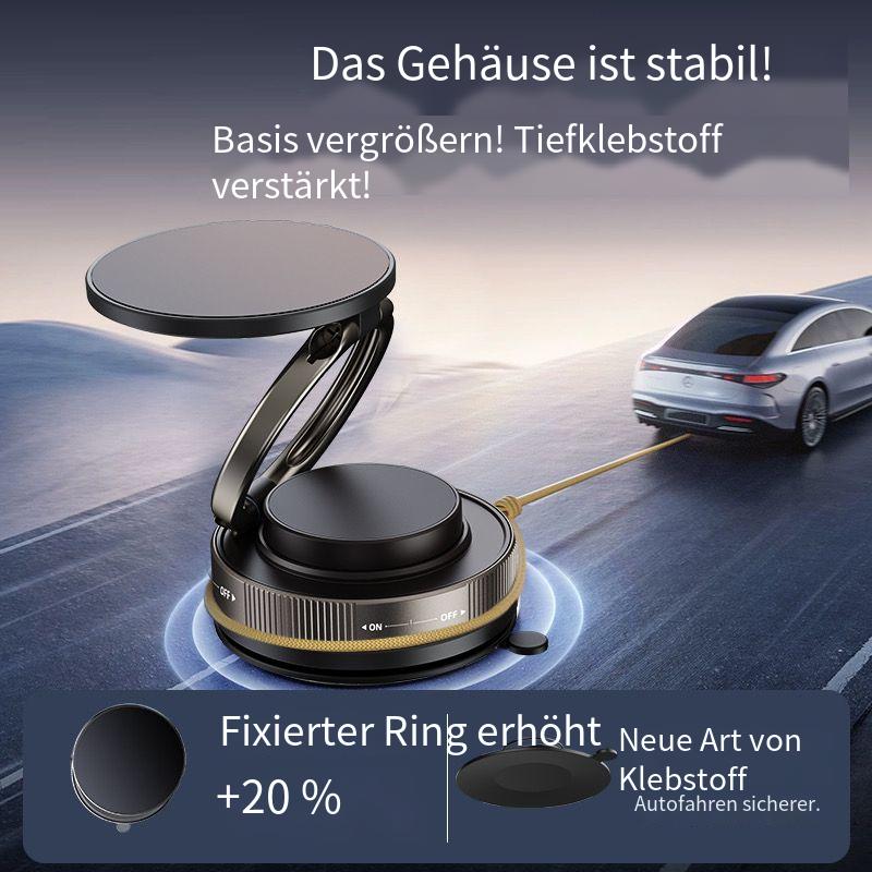 2025 Magnetische Handyhalterung Auto – Magsafe-kompatibel mit Vakuumsaugnapf & kabelloser Ladefunktion, Universal für iPhone & Android