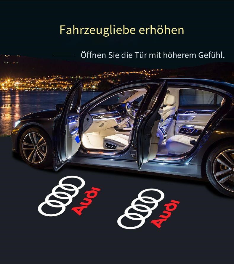 Geeignet für Audi Bodenlicht-Ambiente, Türprojektor zur Nachrüstung und Dekoration.