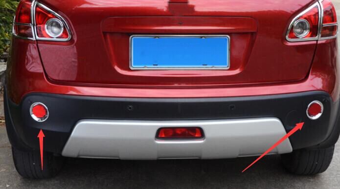 Nissan Qashqai J10 Chrom Nebelscheinwerfer Abdeckung Rahmen Licht Hinten