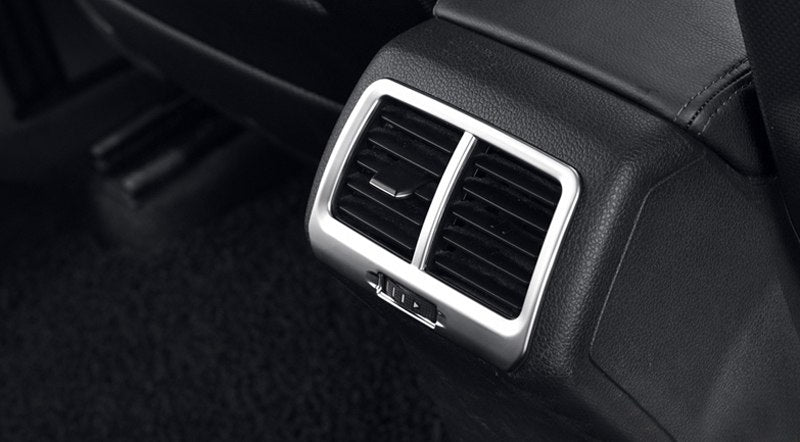 VW Golf 7 Variant SW Chrom Mittelkonsole Armlehne Luftdüsen Lüftung Abdeckung Rahmen