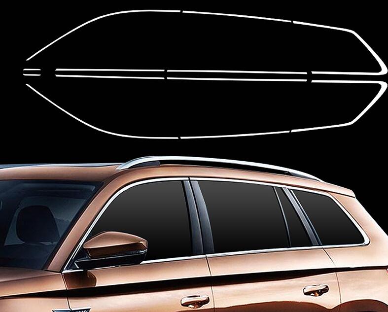 Skoda Kodiaq Chrom Zierleiste Zierstab Chromleiste A B C Säule Abdeckung