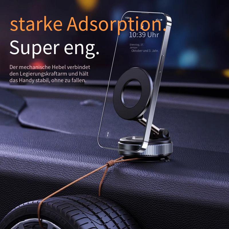 Magnetische Handyhalterung fürs Auto – Magsafe-kompatibel, drehbar & faltbar, starker Vakuumsauger, rückstandsfrei, Epoxidharz-Design