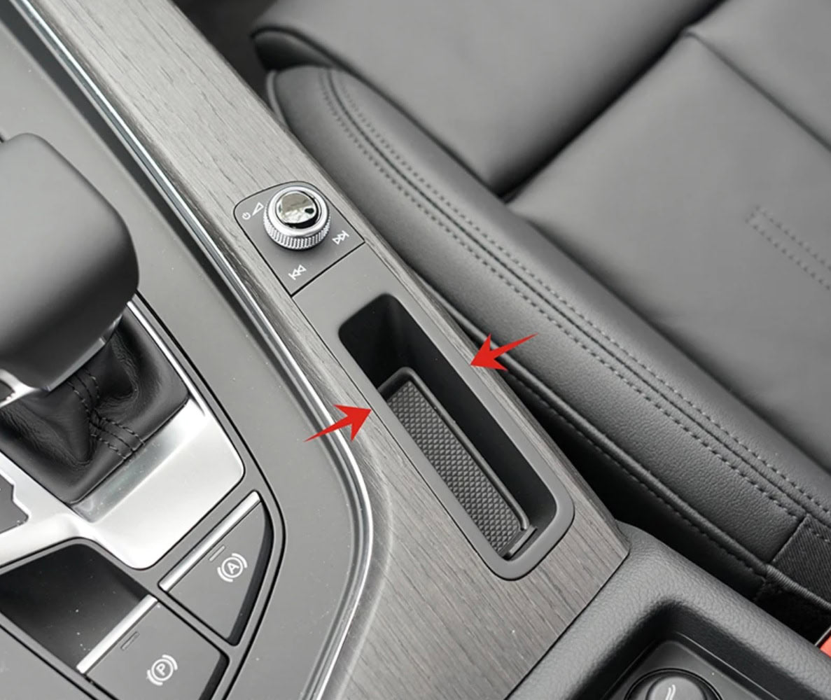 Audi A4 A5 B9 Edelstahl Schaltehebel Ablagekasten Mittelkonsole Abdeckung