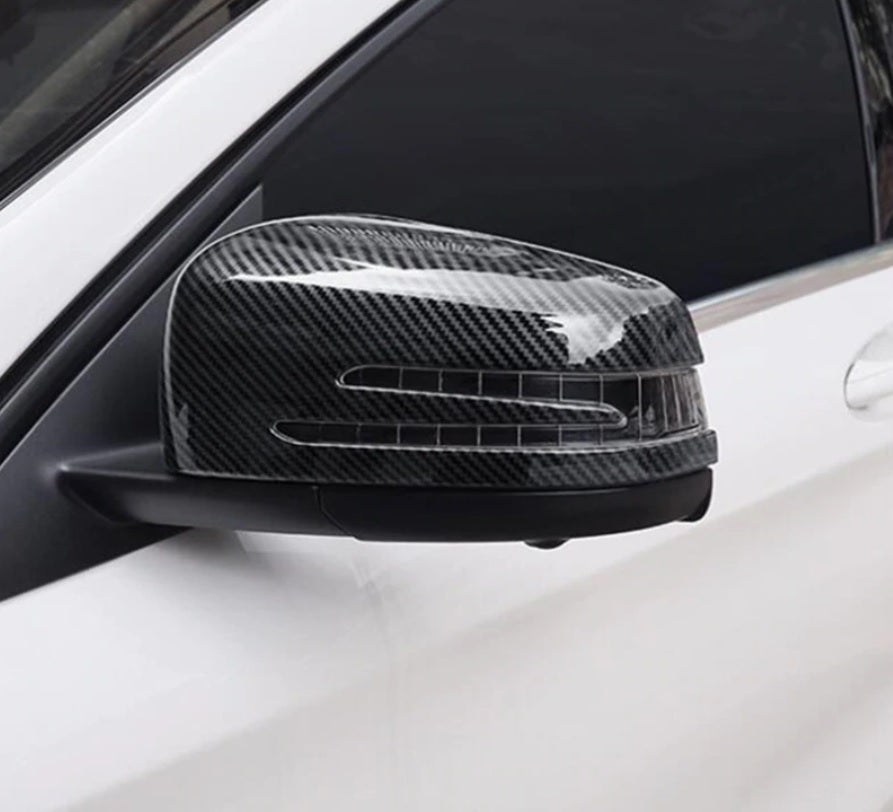 Mercedes GLE C292 W166 / GLS X166 Chrom Carbon Rückspiegel Seitenspiegel Abdeckung