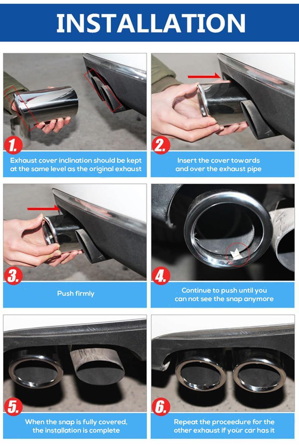 Volvo XC90 P2 Edelstahl Auspuff Blende Endrohr Schalldämpfer Rohr Abdeckung