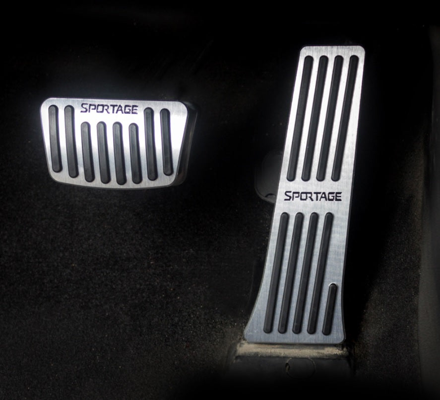 Kia Sportage 4 QL Edelstahl Pedal Kappen Gaspedal Kupplung Bremse Fußstütze