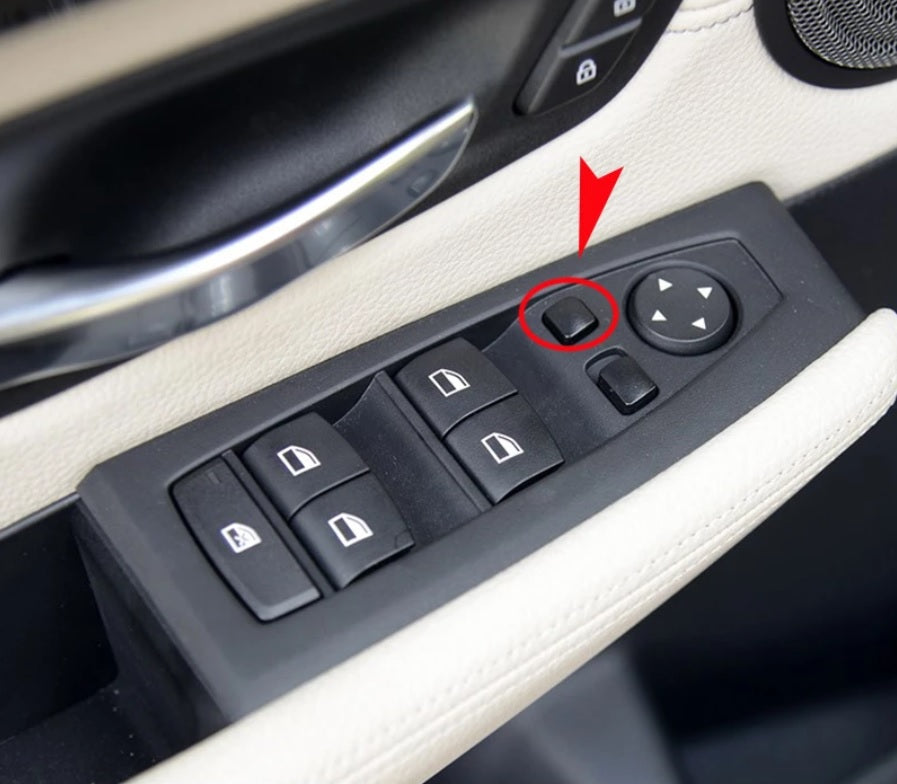 BMW 1 / 2 Chrom Fenster Heber Schalter Taster Abdeckung Rahmen