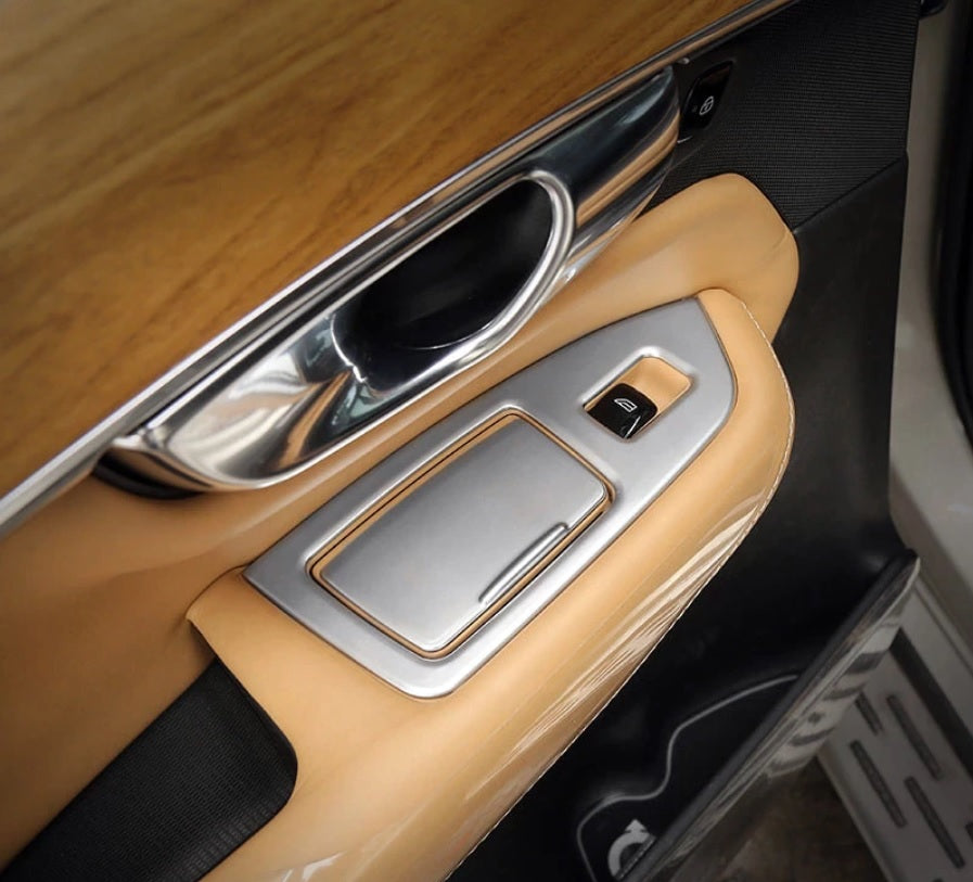 Volvo S90 SPA Chrom Abdeckung Fenster Heber Schalter Taster Rahmen