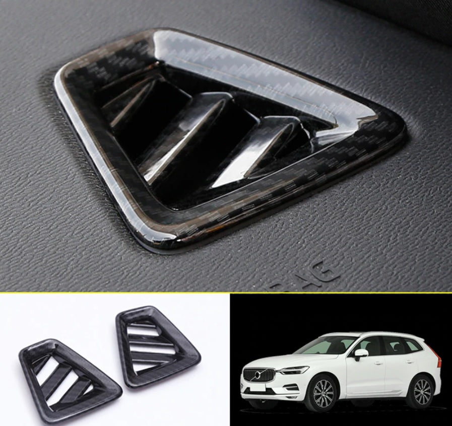 Volvo XC60 SPA Chrom Carbon Luftdüsen Lüftungs Gitter Schacht Luft Ausströmer Oben