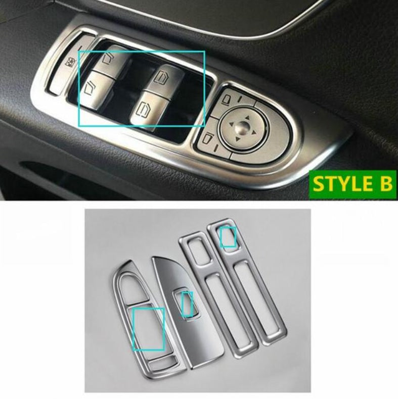 Mercedes Vito W447 Chrom Fenster Heber Schalter Taster Abdeckung Rahmen