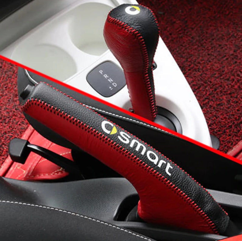 Smart fortwo forfour Schaltknauf & Handbremse Lederimitat Abdeckung