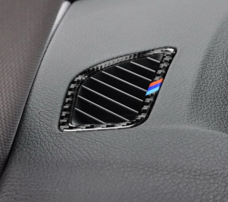 BMW 1 F20 F21 Edelstahl Carbon Armaturenbrett Luftdüsen Lüftung Abdeckung