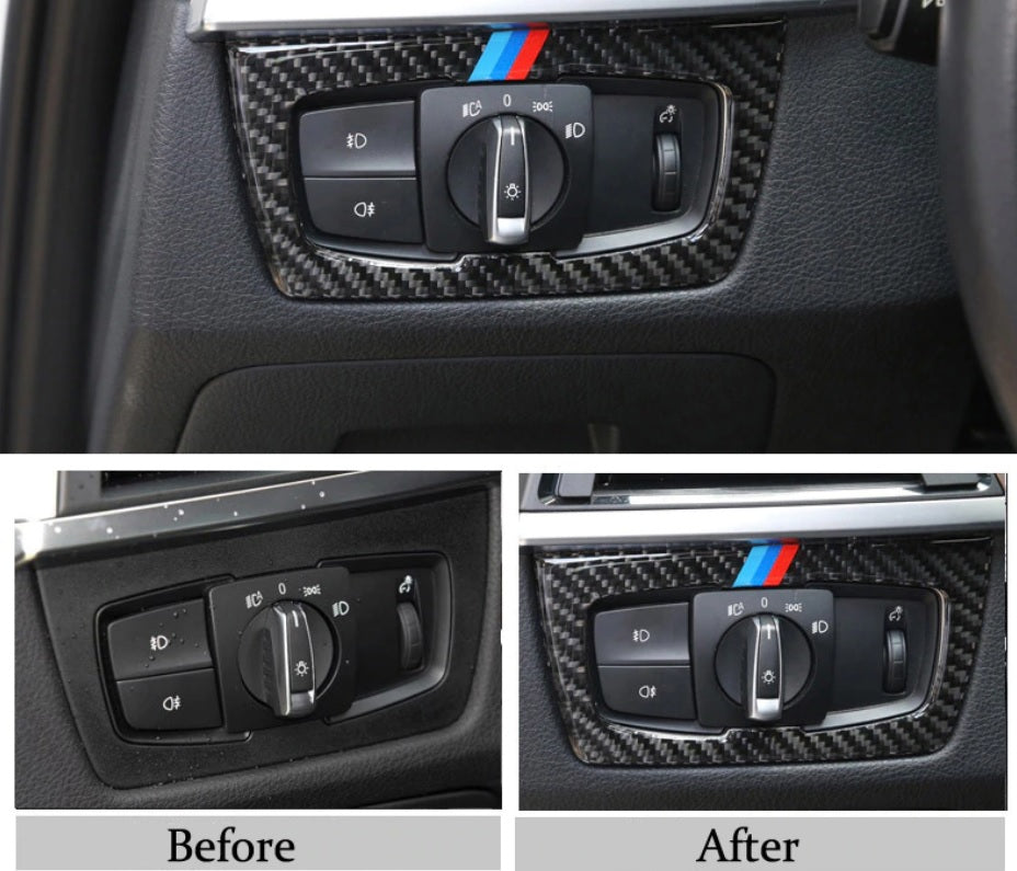 BMW Carbon Armaturenbrett Licht Schalter Abdeckung Rahmen
